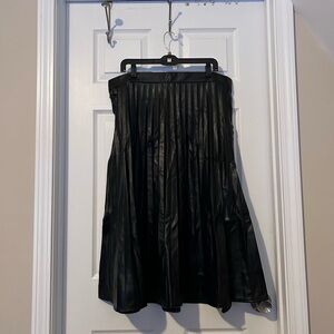 Fashion Nova Black Pleather A-Line Skirt